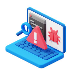 malware detection 3d illustration