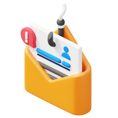 phising alert 3d illustration
