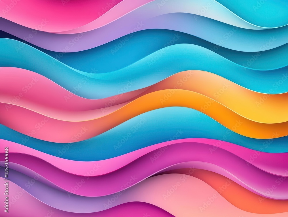 Aufkleber abstract background design featuring colorful flowing waves in various shades and patterns