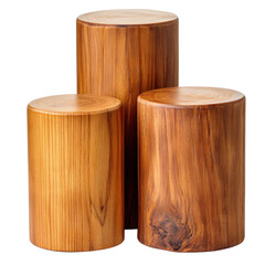 wooden cylinders for podium
