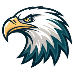 Fototapeta premium bald eagle head logo vector illustration