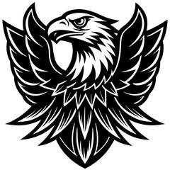 Fototapeta premium bald eagle logo vector illustration