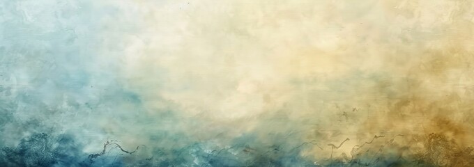 Obraz premium Abstract Painted Backdrop In Calming Blue, Beige And Brown Tones. Ideal For Adding Texture And Depth To Your Designs.
