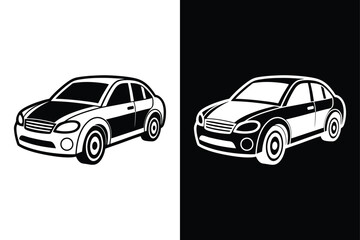 Fototapeta premium Editable Car Silhouette. Perfect for Logotypes & Graphics