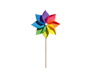 colorful pinwheel isolated on white background