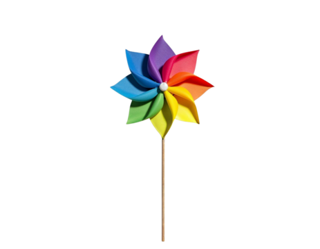 colorful pinwheel isolated on white background