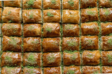 Gaziantep baklavası neatly arranged or commonly known as baklava