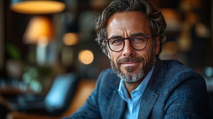 Obraz premium Wealth Manager Advising High-Net-Worth Clients in Luxury Suite - Perfect for Finance Blogs and Ads
