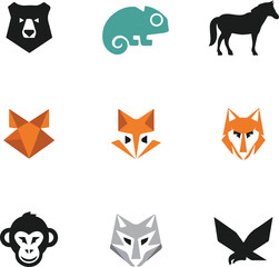 set of funny animals