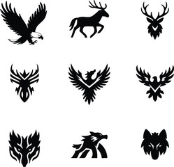 black silhouettes of wings