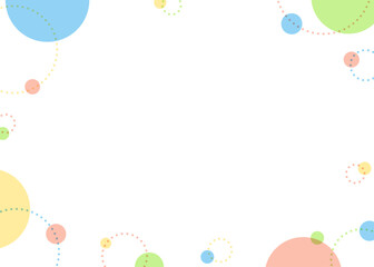 円形オブジェクトの背景フレーム、ポップなデザイン