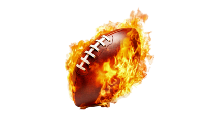 Fiery American Football Intense Game Passion,