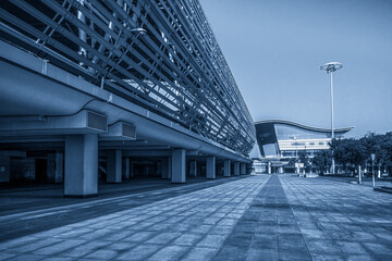 Modern Architectural Design with Sleek Lines and Urban Space