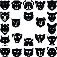 animals icons set