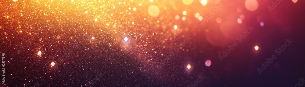 Poster blurred abstract background featuring glittering light spots and bokeh