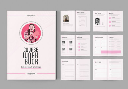 Educational Course Workbook Template Design