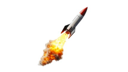 Rocket Launch Fiery Ascent Space Exploration,