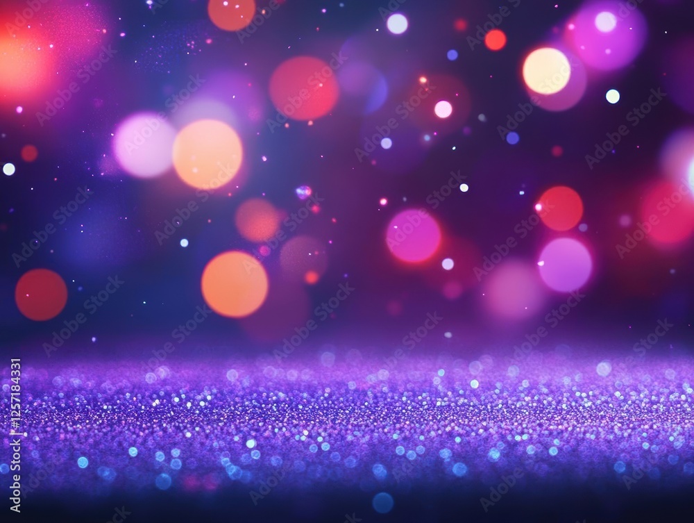 Poster Purple glitter background with sparkling texture for creative designs and artistic projects