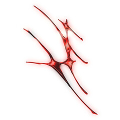 3d y2k red chrome neotribal element