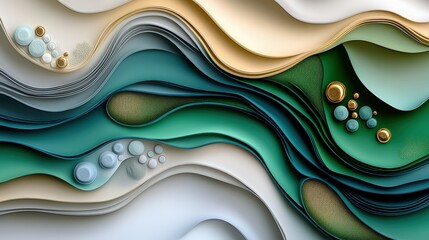 Abstract Topographic Layers with Organic Flow  .