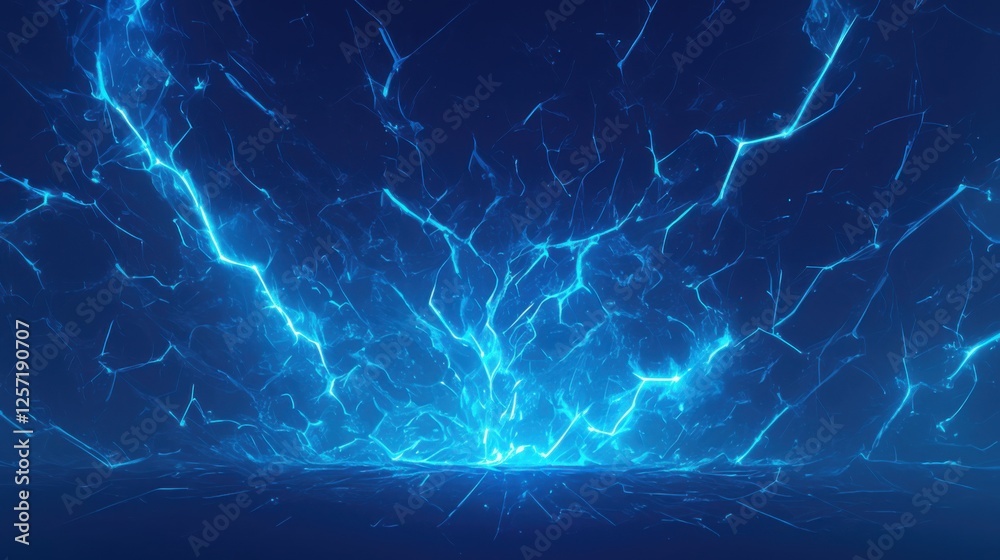 Wall mural abstract electric storm background with electric storm effects and vibrant lightning patterns. empha