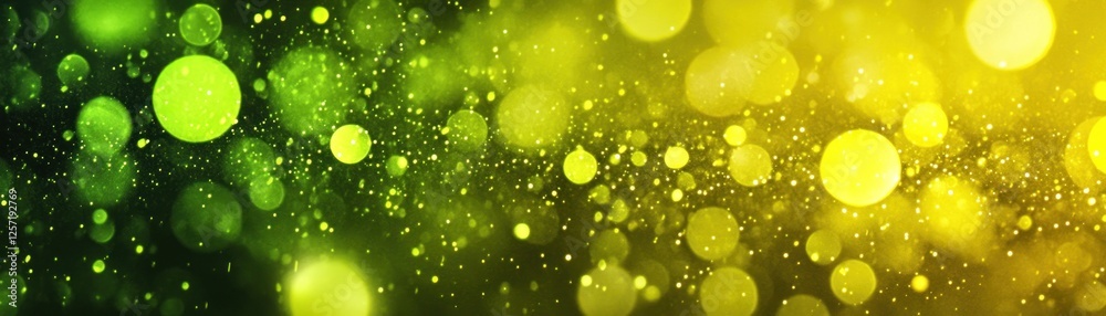 Poster Abstract glowing bokeh lights create a dreamy background effect