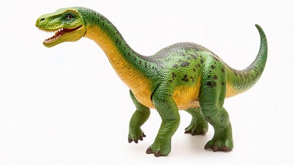 Obraz premium Soft Toy Dinosaur Isolated on White Background for Display Purposes
