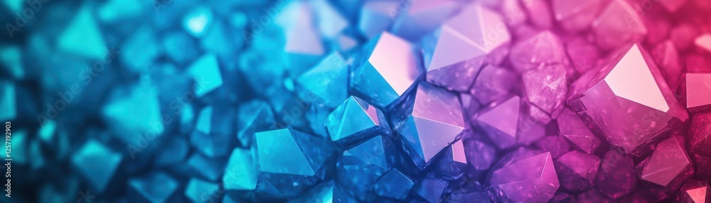 Poster Colorful abstract background featuring geometric triangles in bright vibrant colors and patterns