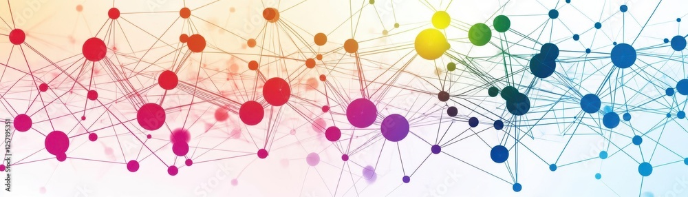 Aufkleber Abstract background featuring colorful lines and dots creating a dynamic design pattern