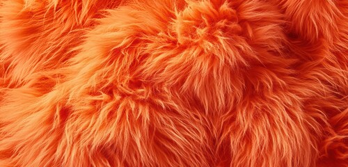 Bold layers and intricate fluffy patterns texture this thick orange fur.