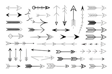 Naklejka premium Diverse Arrow Set PNG – Straight, Curved, Dashed, Looped & Zigzag Arrows for UI & Infographics 