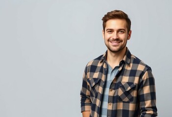Obraz premium Photorealistic portrait of a casual male