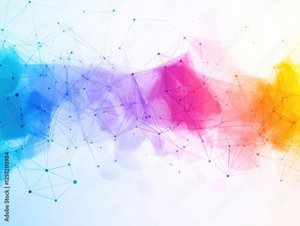 Poster Abstract background featuring colorful lines and dots in a vibrant design for creative projects
