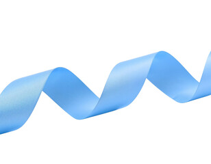 blue ribbon isolated on white background