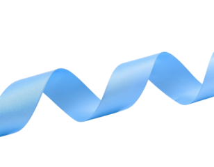 blue ribbon isolated on white background