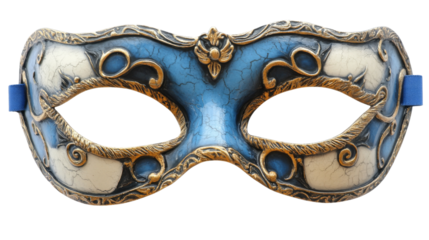 Venetian carnival mask isolated on transparent background
