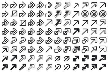 Diverse Arrow Set PNG &ndash; Straight, Curved, Dashed, Looped & Zigzag Arrows for UI & Infographics 