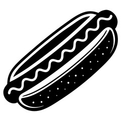 Hotdog Icon Vector Illustration Design for Fast Food and Restaurant Branding
