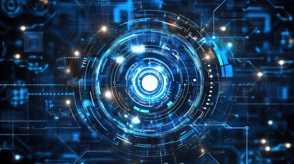 Fototapeta premium Abstract futuristic digital technology background design
