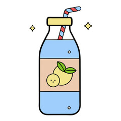 Juice Bottle Icon Vector Illustration &ndash; Simple and Clean Design for Beverage Graphics