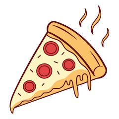 Pizza Slice Icon Vector Illustration Design for Food, Restaurant, and Culinary Graphics