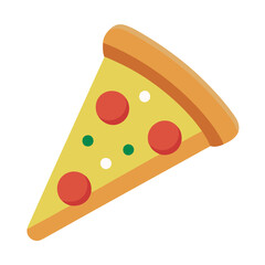 Pizza Slice Icon Vector Illustration Design for Food, Restaurant, and Culinary Graphics