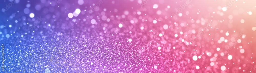 Poster blurred background showcases sparkling glitter with vibrant gradient colors