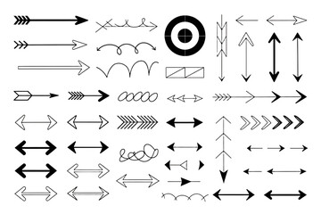 Diverse Arrow Set PNG – Straight, Curved, Dashed, Looped & Zigzag Arrows for UI & Infographics 