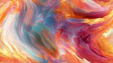 Flowing colorful abstract image with layers and dynamic movement