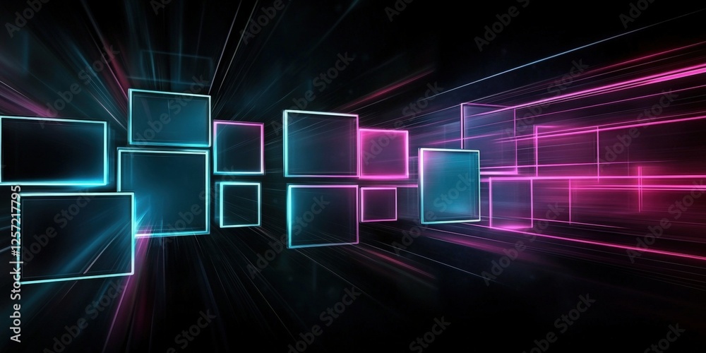 Poster digital background perfect for tech processes, neural networks, artificial intelligence, data transf