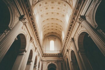 Fototapeta premium Majestic architecture of a grand hall with light