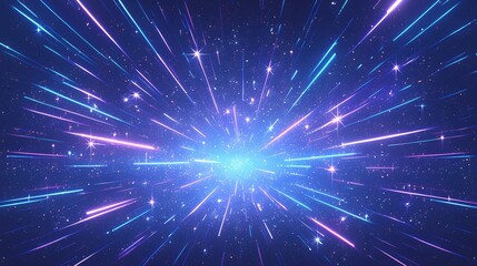 Fototapeta premium Abstract cosmic shimmer rays background. Featuring cosmic shimmer rays and vivid colors. Emphasizing movement and depth. Ideal for space and dynamic themes.