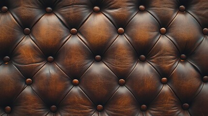 Naklejka premium Brown leather tufted headboard, interior wall texture
