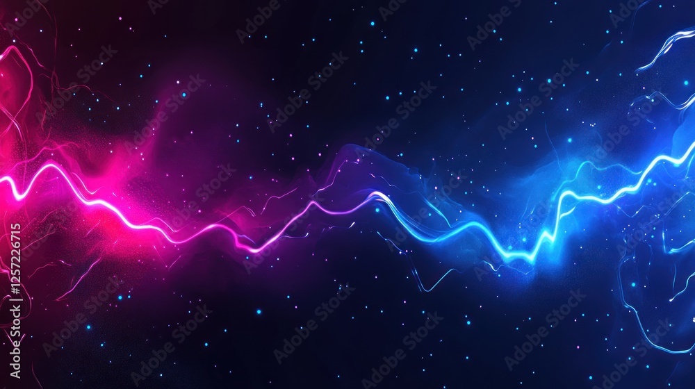 Aufkleber digital rendering shows abstract wavy line art in vibrant colors